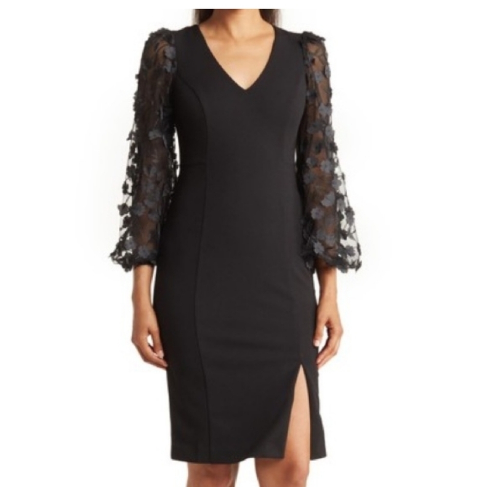 Eliza J  Balloon Sleeves  Sheath Dress - Brand New